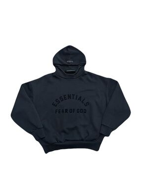 Fear of God Essentials Men's Arch Logo Jet Black Pullover Hoodie Size Small